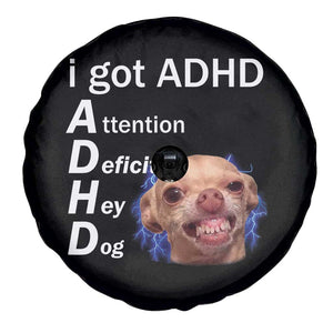 Funny ADHD Dog Meme Spare Tire Cover Attention Deficit Hey Dog Humor Lovers TS10 Print Your Wear