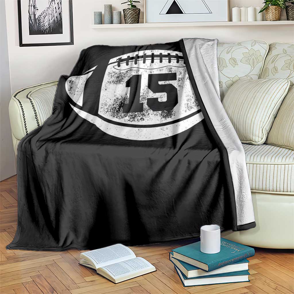 Personalized Football Game Day Throw Blanket Custom Number Cute Senior Mom Mama TS10 Print Your Wear