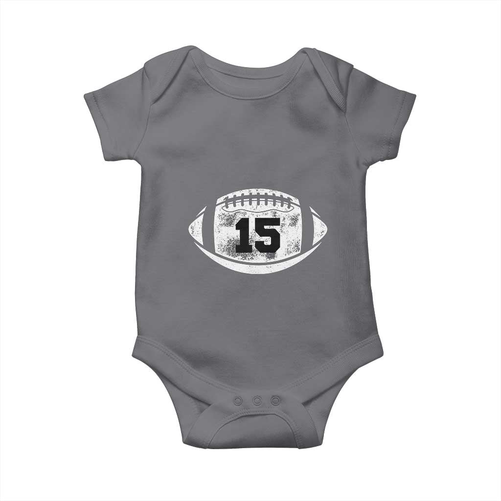 Personalized Football Game Day Baby Onesie Custom Number Cute Senior Mom Mama TS10 Charcoal Print Your Wear