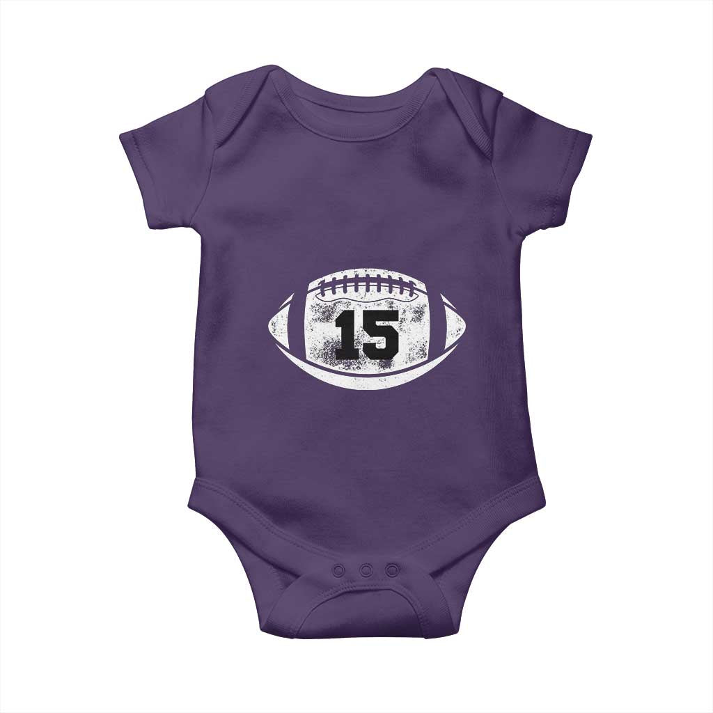 Personalized Football Game Day Baby Onesie Custom Number Cute Senior Mom Mama TS10 Purple Print Your Wear