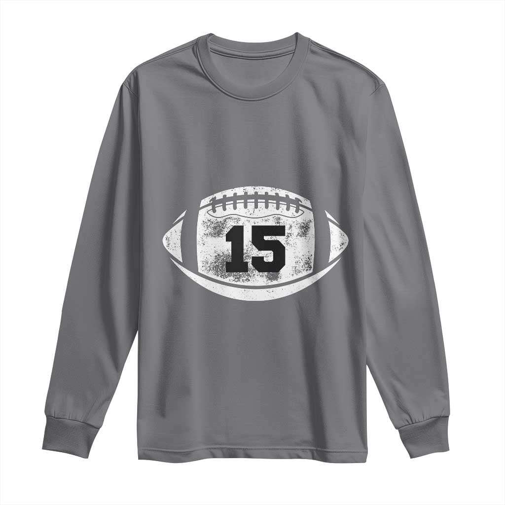 Personalized Football Game Day Long Sleeve Shirt Custom Number Cute Senior Mom Mama TS10 Charcoal Print Your Wear