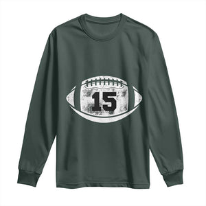 Personalized Football Game Day Long Sleeve Shirt Custom Number Cute Senior Mom Mama TS10 Dark Forest Green Print Your Wear