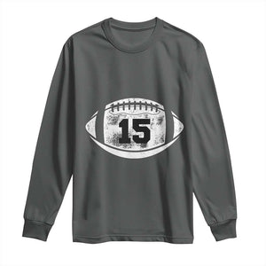 Personalized Football Game Day Long Sleeve Shirt Custom Number Cute Senior Mom Mama TS10 Dark Heather Print Your Wear