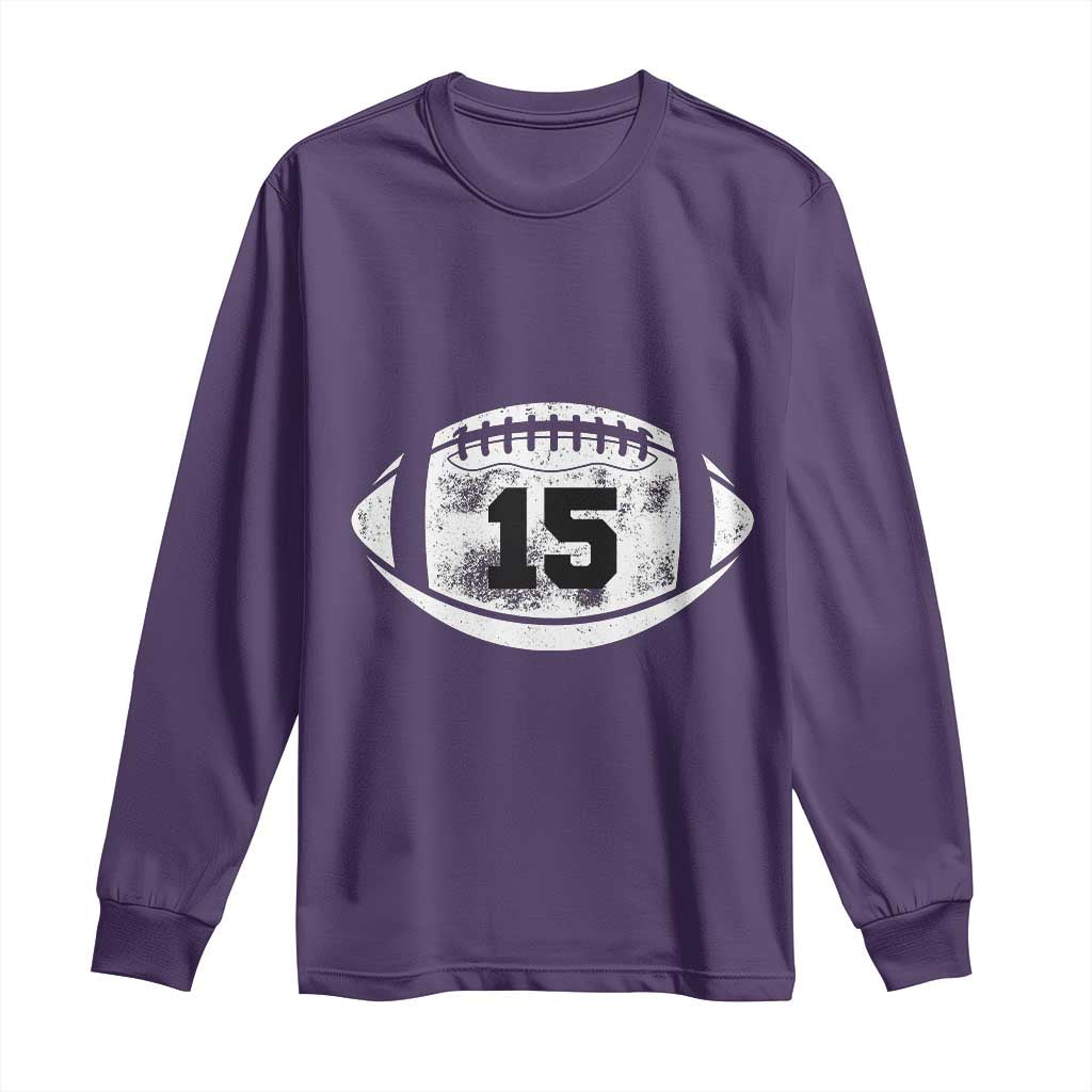 Personalized Football Game Day Long Sleeve Shirt Custom Number Cute Senior Mom Mama TS10 Purple Print Your Wear