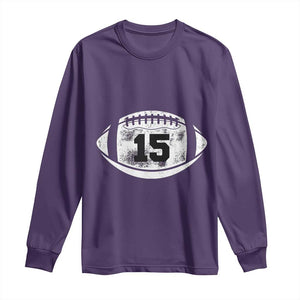 Personalized Football Game Day Long Sleeve Shirt Custom Number Cute Senior Mom Mama TS10 Purple Print Your Wear