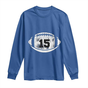 Personalized Football Game Day Long Sleeve Shirt Custom Number Cute Senior Mom Mama TS10 Royal Blue Print Your Wear