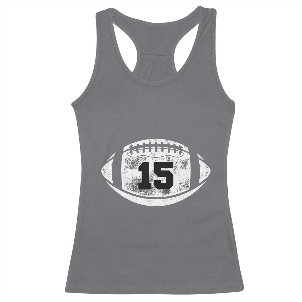 Personalized Football Game Day Racerback Tank Top Custom Number Cute Senior Mom Mama TS10 Charcoal Print Your Wear