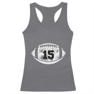 Personalized Football Game Day Racerback Tank Top Custom Number Cute Senior Mom Mama TS10 Charcoal Print Your Wear