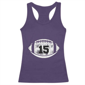 Personalized Football Game Day Racerback Tank Top Custom Number Cute Senior Mom Mama TS10 Purple Print Your Wear
