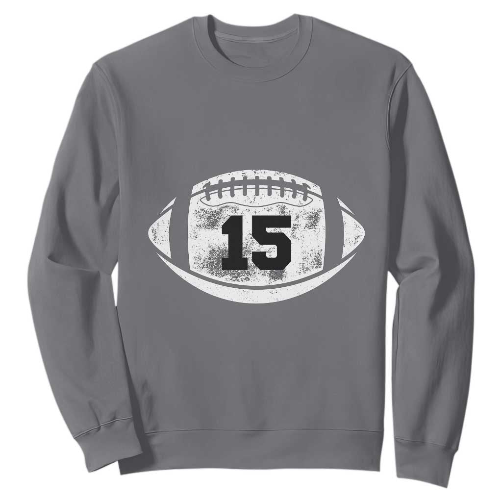 Personalized Football Game Day Sweatshirt Custom Number Cute Senior Mom Mama TS10 Charcoal Print Your Wear