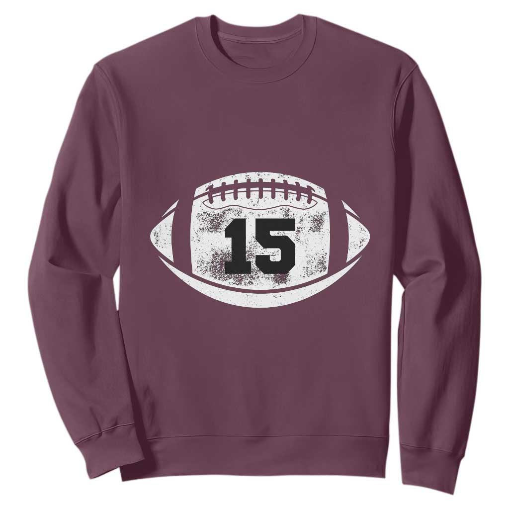Personalized Football Game Day Sweatshirt Custom Number Cute Senior Mom Mama TS10 Maroon Print Your Wear