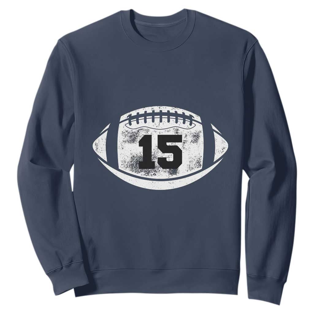 Personalized Football Game Day Sweatshirt Custom Number Cute Senior Mom Mama TS10 Navy Print Your Wear