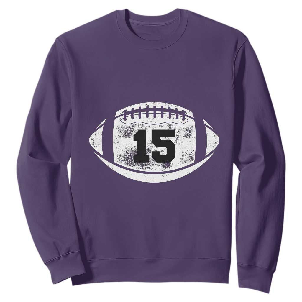 Personalized Football Game Day Sweatshirt Custom Number Cute Senior Mom Mama TS10 Purple Print Your Wear