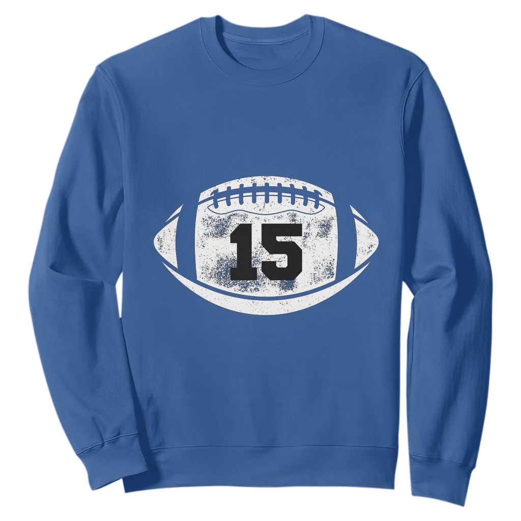 Personalized Football Game Day Sweatshirt Custom Number Cute Senior Mom Mama TS10 Royal Blue Print Your Wear