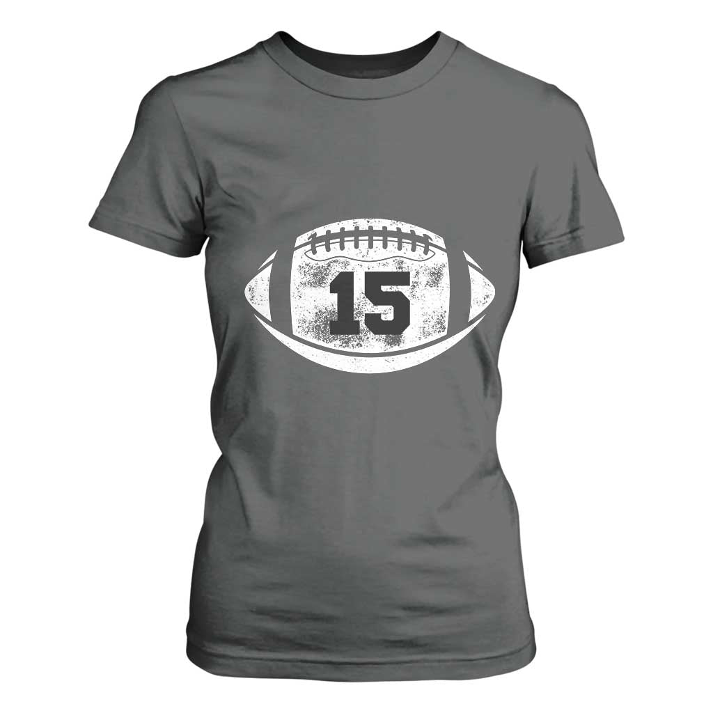 Personalized Football Game Day T Shirt For Women Custom Number Cute Senior Mom Mama TS10 Dark Heather Print Your Wear