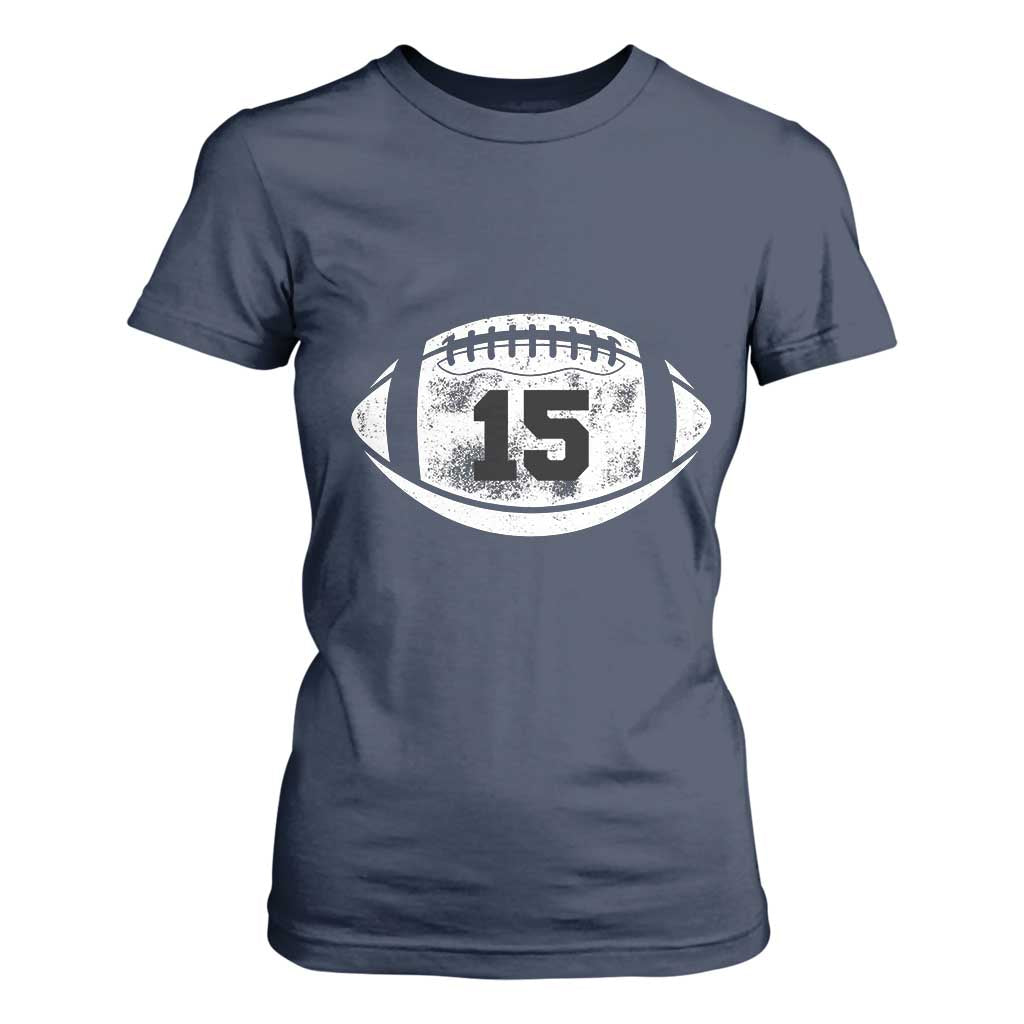 Personalized Football Game Day T Shirt For Women Custom Number Cute Senior Mom Mama TS10 Navy Print Your Wear