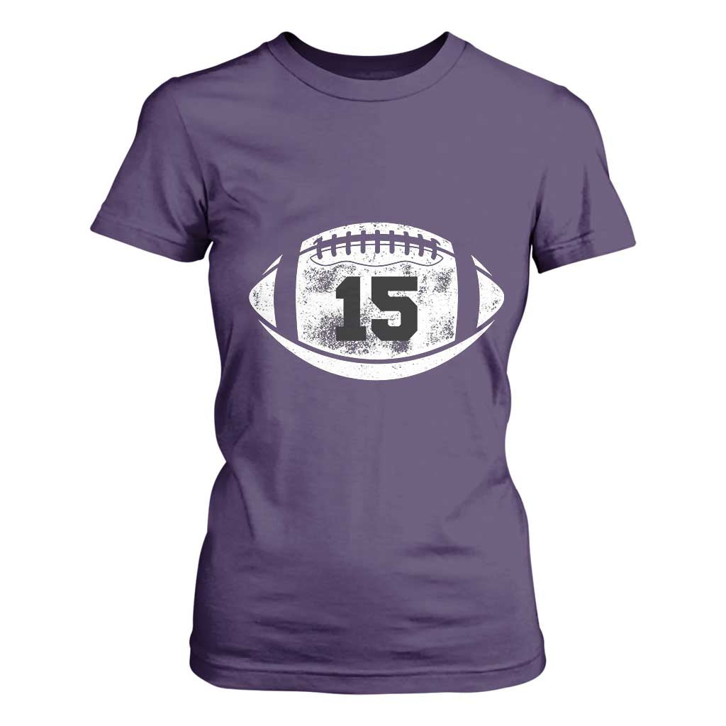Personalized Football Game Day T Shirt For Women Custom Number Cute Senior Mom Mama TS10 Purple Print Your Wear