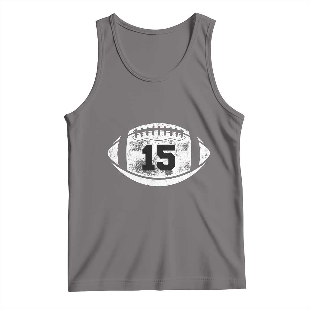 Personalized Football Game Day Tank Top Custom Number Cute Senior Mom Mama TS10 Deep Heather Print Your Wear