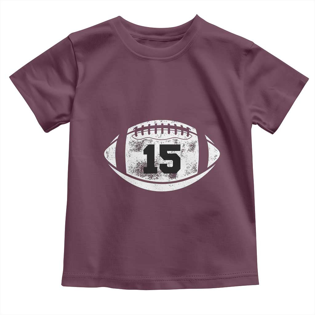 Personalized Football Game Day Toddler T Shirt Custom Number Cute Senior Mom Mama TS10 Maroon Print Your Wear