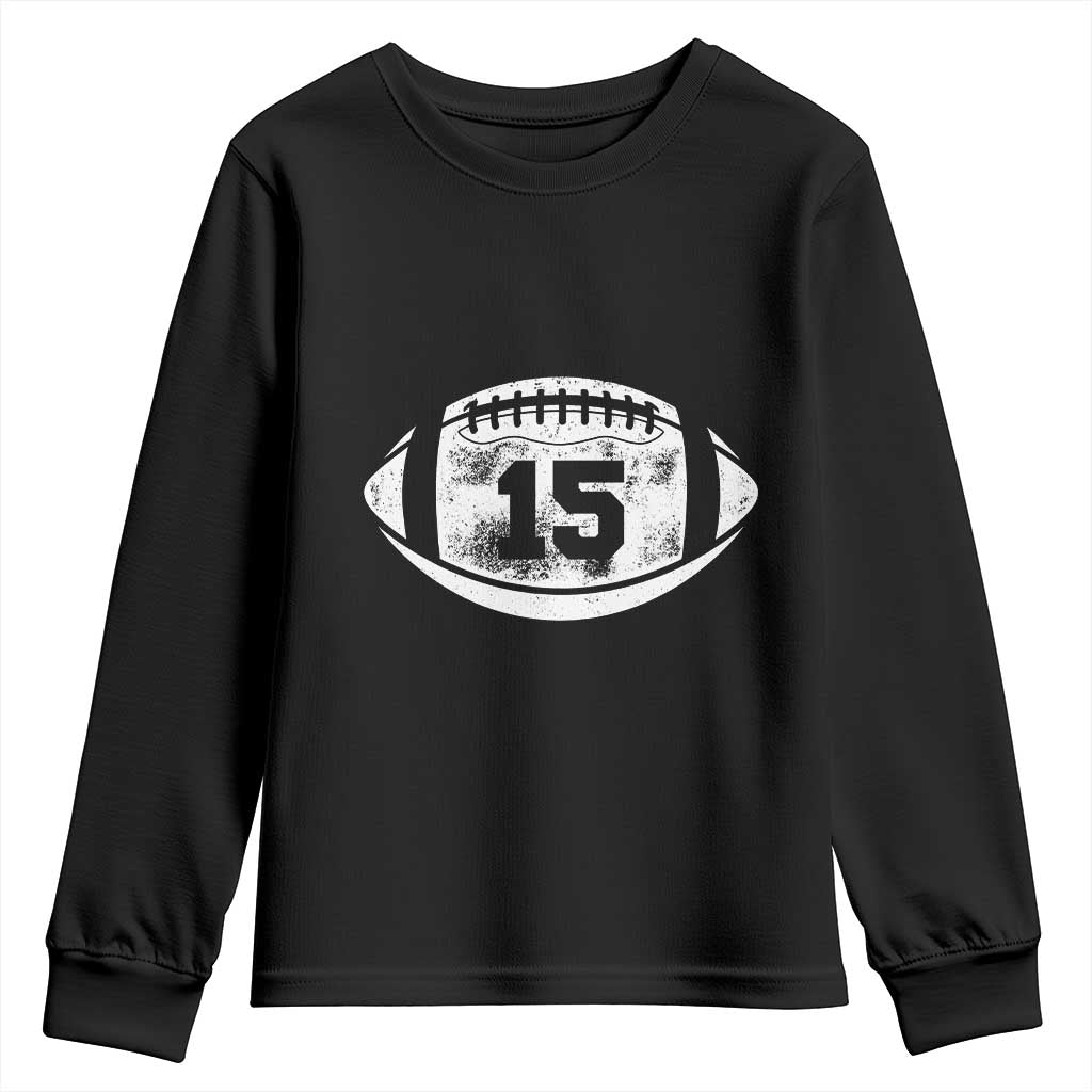 Personalized Football Game Day Youth Sweatshirt Custom Number Cute Senior Mom Mama TS10 Black Print Your Wear