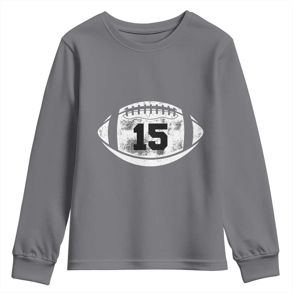 Personalized Football Game Day Youth Sweatshirt Custom Number Cute Senior Mom Mama TS10 Charcoal Print Your Wear