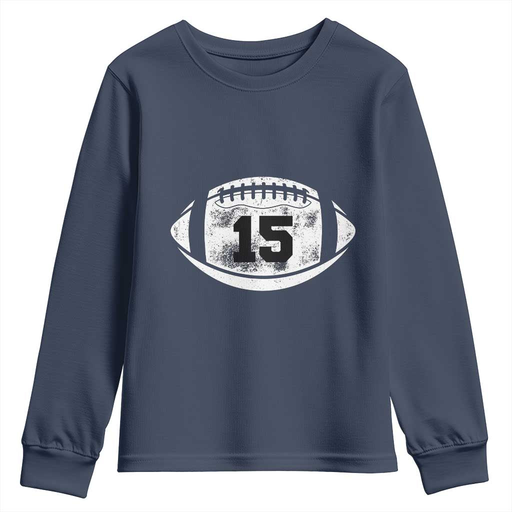 Personalized Football Game Day Youth Sweatshirt Custom Number Cute Senior Mom Mama TS10 Navy Print Your Wear