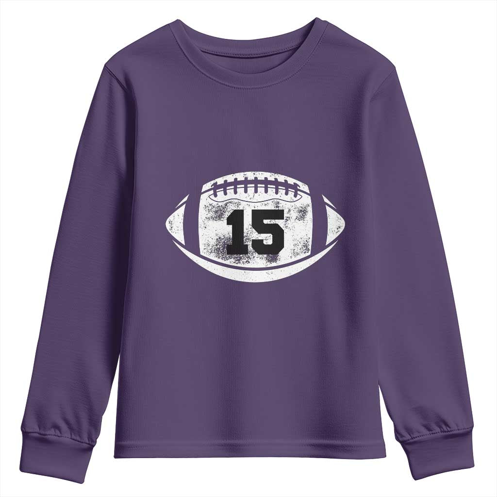 Personalized Football Game Day Youth Sweatshirt Custom Number Cute Senior Mom Mama TS10 Purple Print Your Wear