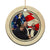 Trump 2024 Christmas Ornament with Raised Fist Stained Glass American Pride Keepsake TS10 Print Your Wear