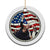 Trump 2024 Christmas Ornament Trump Shot Fist Pump Fight Fight Fight Stained Glass TS10 Print Your Wear