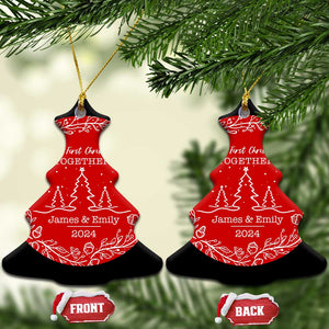 Personalized Mr Mrs Christmas Ornament Custom Name Keepsake First Christmas Together Wedding Gifts for New Couple TS10 Christmas Tree Red Print Your Wear