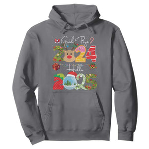 New Year 2025 Hoodie Merry Christmas Good Bye 2024 Hello 2025 TS10 Charcoal Print Your Wear