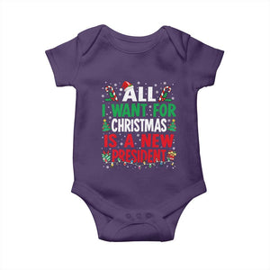All I Want for Christmas Is A New President Baby Onesie Subtle FDT Sarcastic Holiday TS10 Purple Print Your Wear