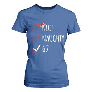 67 Christmas T Shirt For Women Funny Nice Naughty Six Seven 6 7 Meme Brain Rot TS10 Royal Blue Print Your Wear