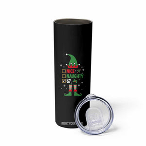 67 Christmas Skinny Tumbler Funny Six Seven Meme Brainrot Nice Naughty 6 7 Elf Custome TS10 Print Your Wear