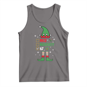 67 Christmas Tank Top Funny Six Seven Meme Brainrot Nice Naughty 6 7 Elf Custome TS10 Deep Heather Print Your Wear
