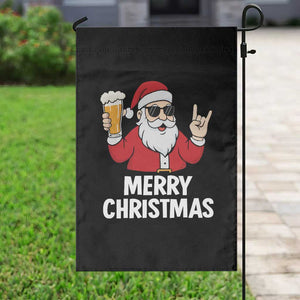 Merry Christmas Funny Santa Drinking Beer Garden Flag TS10 Print Your Wear