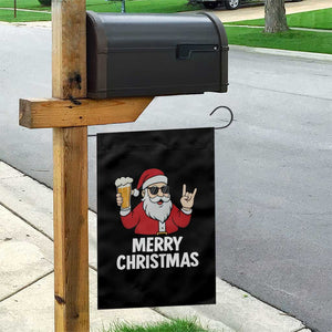Merry Christmas Funny Santa Drinking Beer Garden Flag TS10 Print Your Wear