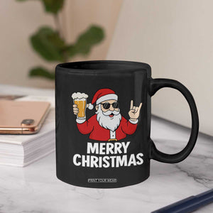 Merry Christmas Funny Santa Drinking Beer Coffee Mug TS10 Print Your Wear