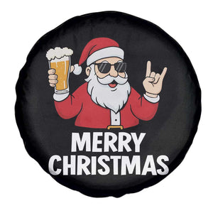 Merry Christmas Funny Santa Drinking Beer Spare Tire Cover TS10 Print Your Wear