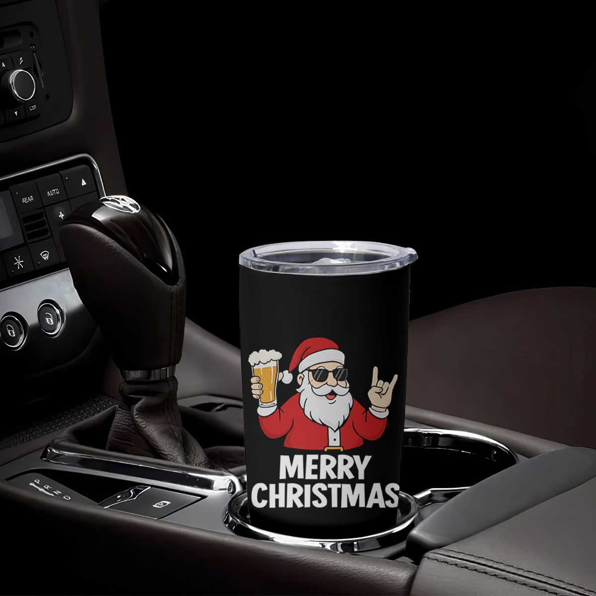 Merry Christmas Funny Santa Drinking Beer Tumbler Cup TS10 Print Your Wear