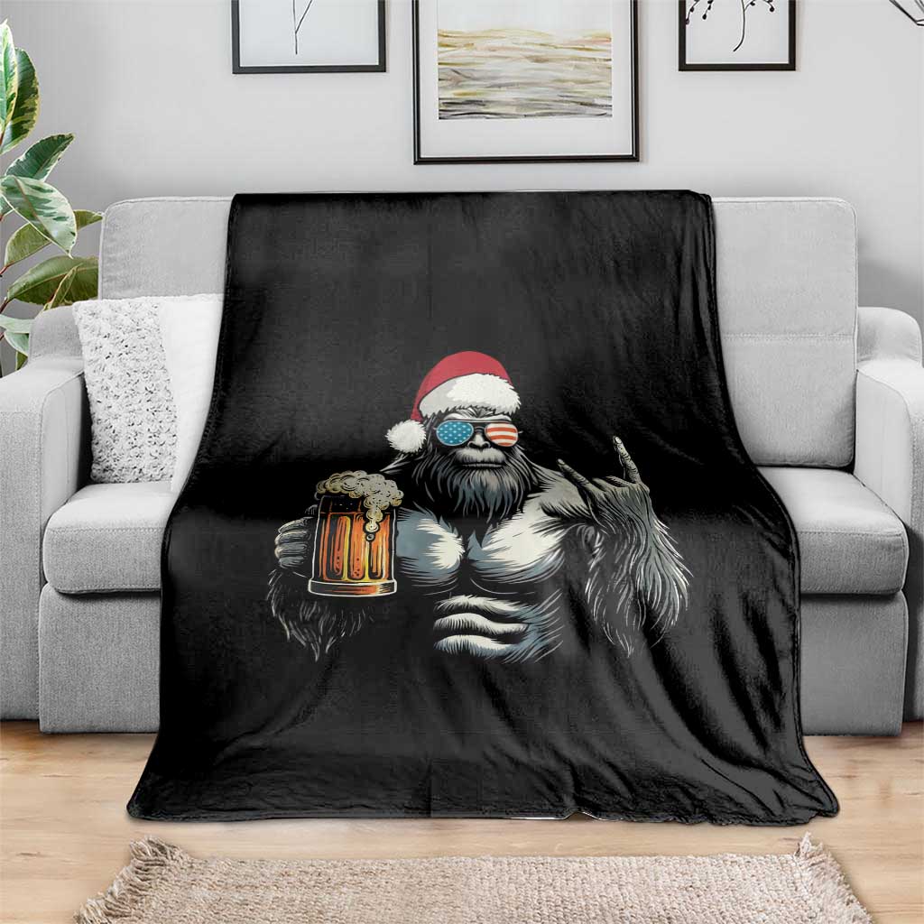 Bigfoot Christmas Throw Blanket Most Wonderful Xmas Sasquatch Beer TS10 Print Your Wear