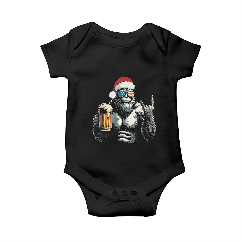 Bigfoot Christmas Baby Onesie Most Wonderful Xmas Sasquatch Beer TS10 Black Print Your Wear