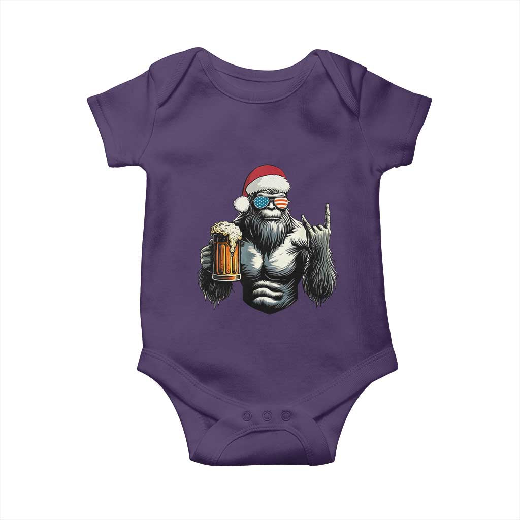 Bigfoot Christmas Baby Onesie Most Wonderful Xmas Sasquatch Beer TS10 Purple Print Your Wear