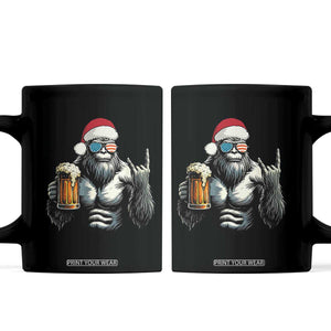 Bigfoot Christmas Coffee Mug Most Wonderful Xmas Sasquatch Beer TS10 Black Print Your Wear