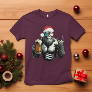 Bigfoot Christmas T Shirt Most Wonderful Xmas Sasquatch Beer TS10 Maroon Print Your Wear