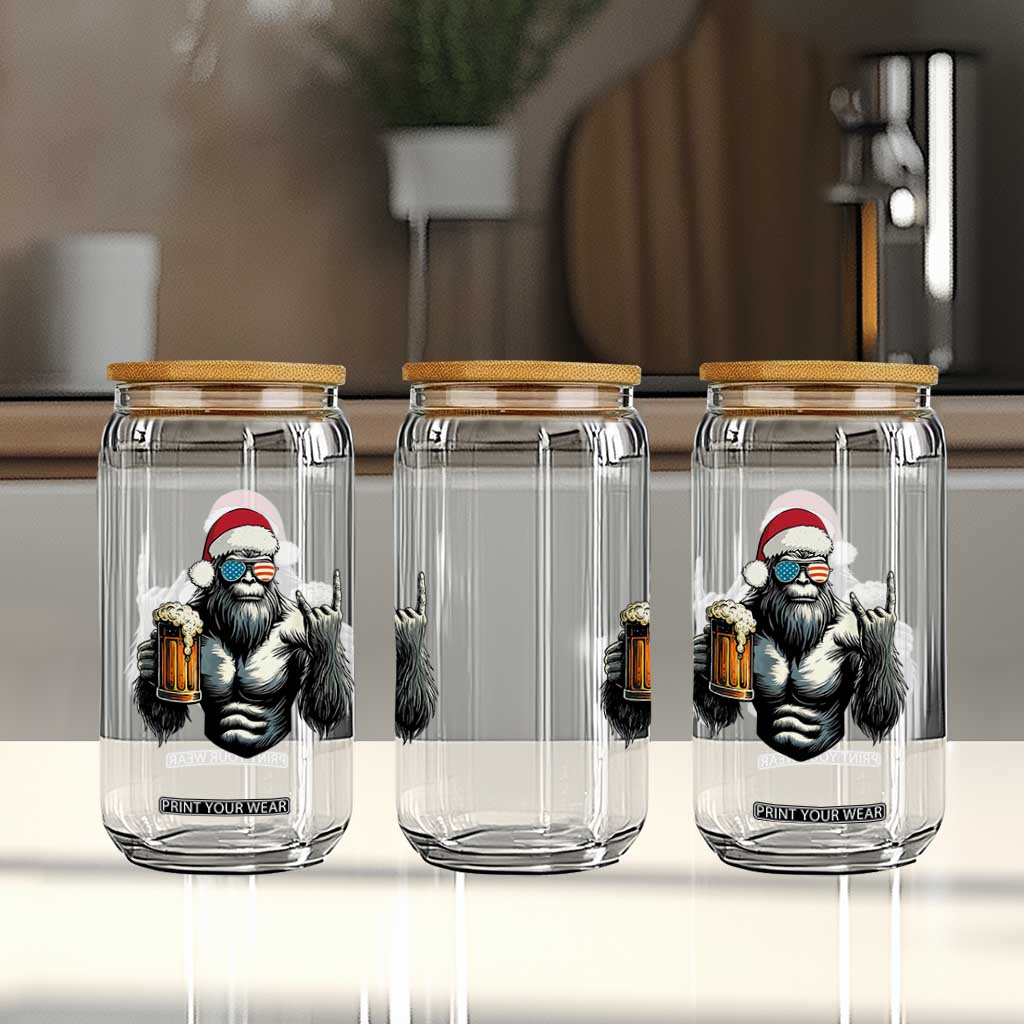 Bigfoot Christmas Glass Can Most Wonderful Xmas Sasquatch Beer TS10 Print Your Wear