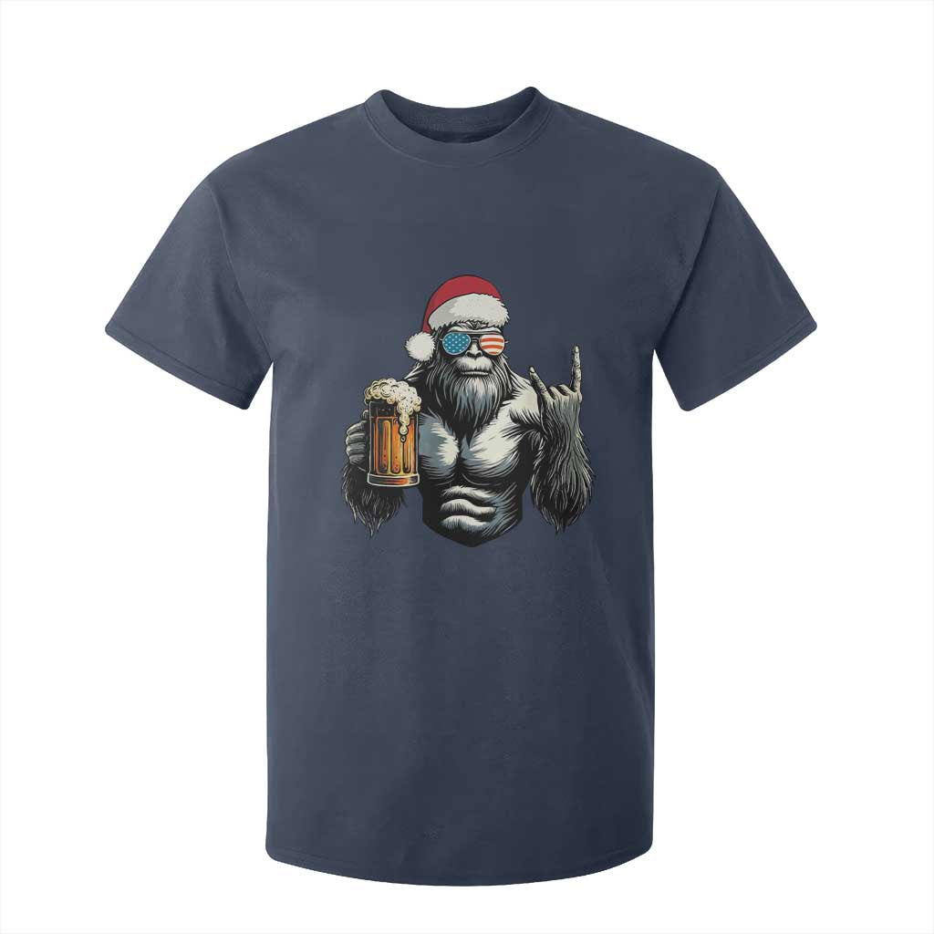 Bigfoot Christmas T Shirt For Kid Most Wonderful Xmas Sasquatch Beer TS10 Navy Print Your Wear