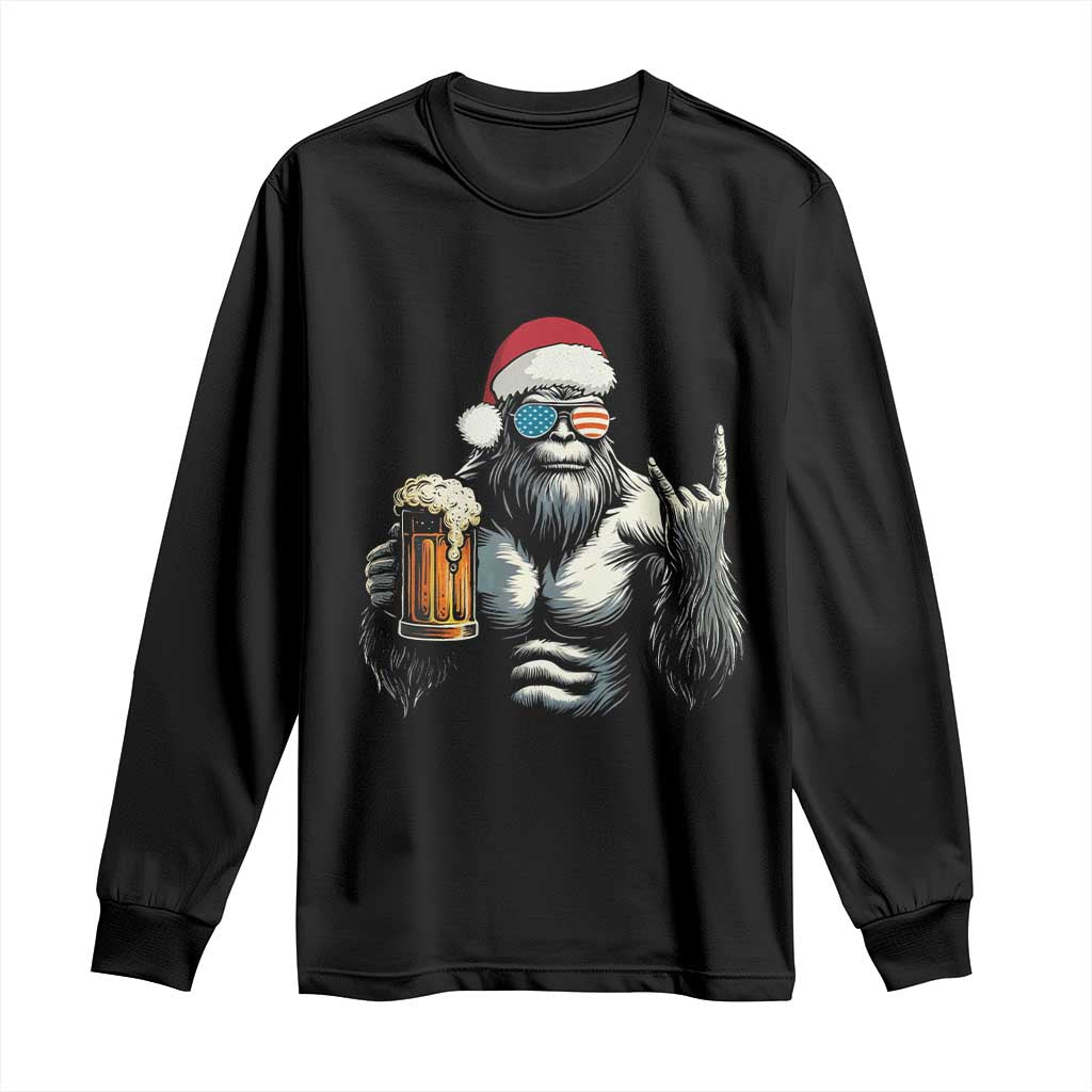 Bigfoot Christmas Long Sleeve Shirt Most Wonderful Xmas Sasquatch Beer TS10 Black Print Your Wear