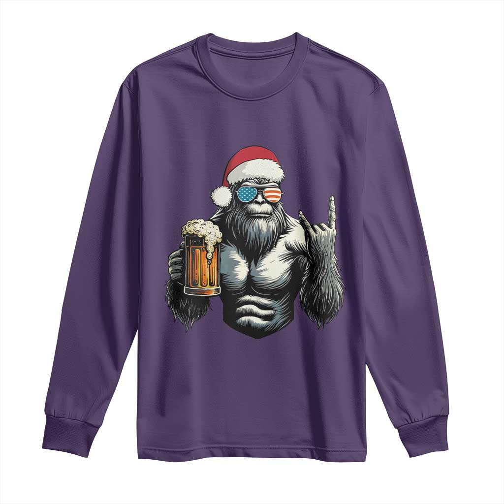 Bigfoot Christmas Long Sleeve Shirt Most Wonderful Xmas Sasquatch Beer TS10 Purple Print Your Wear