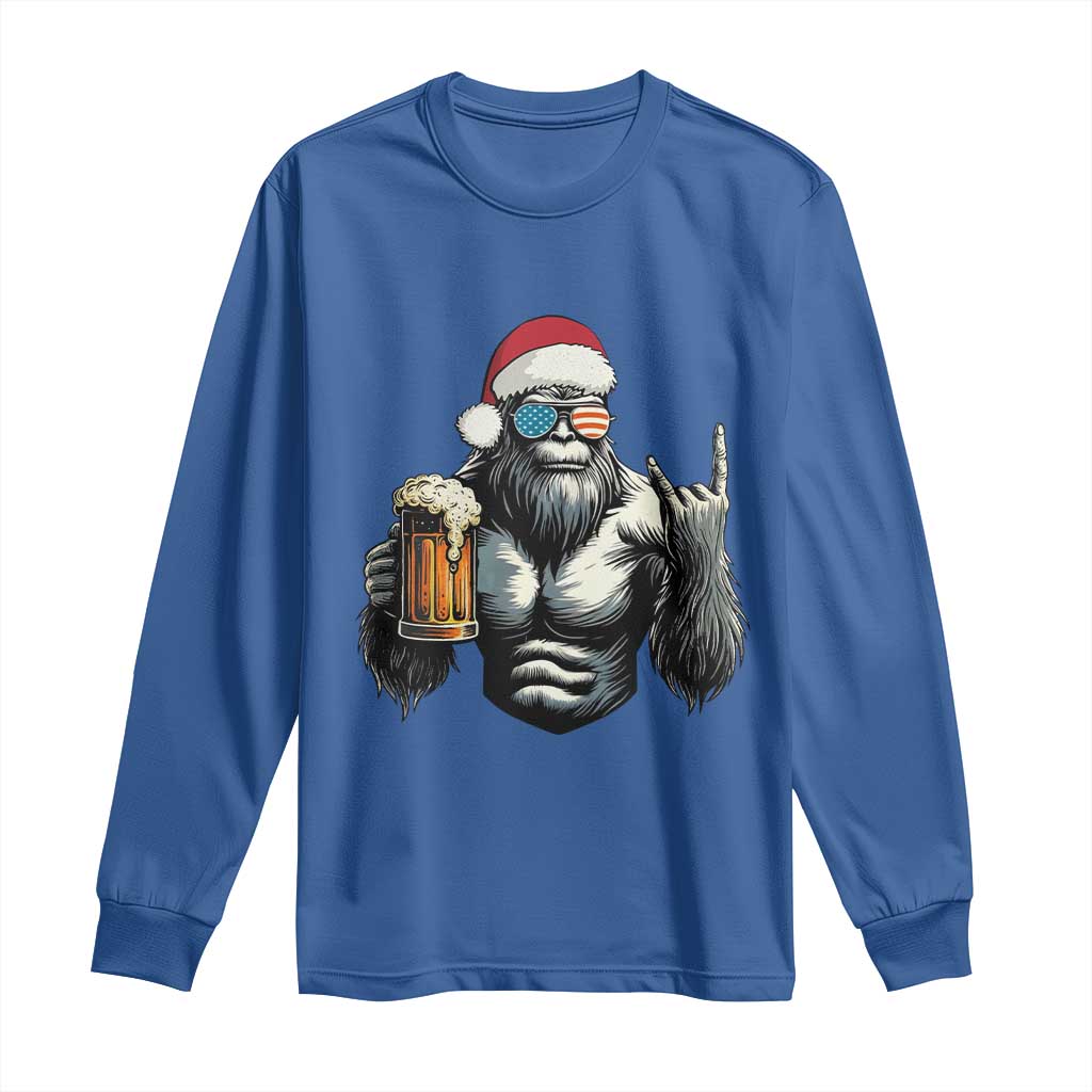Bigfoot Christmas Long Sleeve Shirt Most Wonderful Xmas Sasquatch Beer TS10 Royal Blue Print Your Wear